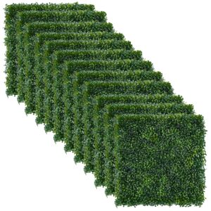 a & r 12 pcs 20"x20" artificial grass wall - uv protected boxwood hedge wall panels - suits for all decorations