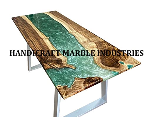 Epoxy Table, Epoxy Resin River Table, Live Edge Wooden Table, Natural Wood,Dining table, Natural Epoxy Table, Resin Table 54x27 inch