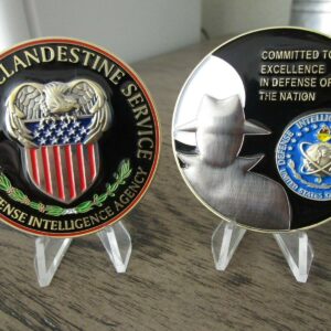 Set of 2 Challenge Coins Defense Intelligence Agency Clandestine Service Dia DCS & NSA Cno Cyber Network Operations