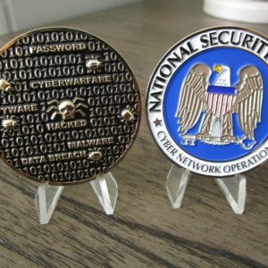 Set of 2 Challenge Coins Defense Intelligence Agency Clandestine Service Dia DCS & NSA Cno Cyber Network Operations