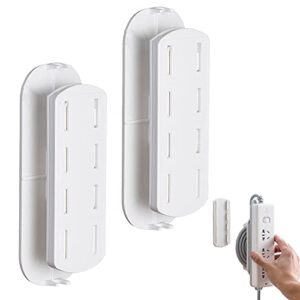 orijoyna power strip holder 2 pack self adhesive power strip mounts with wire wrap function wifi router surge protector mount fixator wall mount punch free cable management system