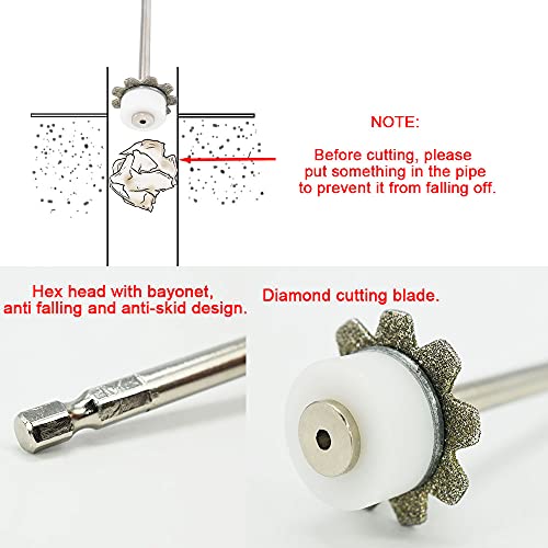 scottchen PRO Inside Pipe Cutter 1-1/2"(36mm) Internal PVC Plastic Pipe Cutting Tool Diamond Cutting Blade-1set