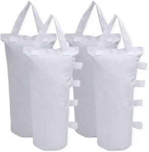 ikerall canopy weights bag leg weight for pop up canopy tent, sand bags for patio umbrella instant outdoor sun shelter (4 pack - white)