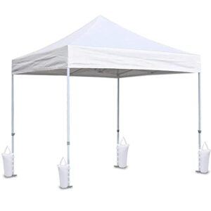 Ikerall Canopy Weights Bag Leg Weight for Pop up Canopy Tent, Sand Bags for Patio Umbrella Instant Outdoor Sun Shelter (4 Pack - White)