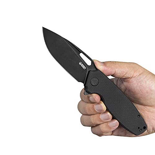 KUBEY Tityus KU322C Folding Pocket Knife with 3.39" Drop Point Blade G10 Handle for Outdoor Camping Everyday Carry