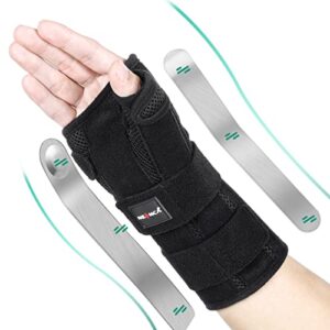 neenca carpal tunnel wrist brace night support, adjustable night wrist support brace with splints for arthritis, tendonitis, sprains, injuries, wrist pain