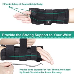 NEENCA Carpal Tunnel Wrist Brace Night Support, Adjustable Night Wrist Support Brace with Splints for Arthritis, Tendonitis, Sprains, Injuries, Wrist Pain