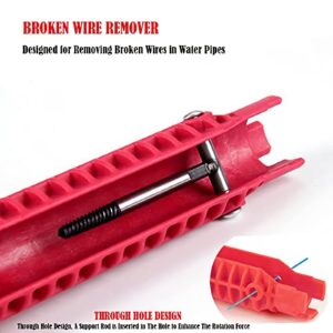 Faucet and Sink Installer Tool,8 in 1 Faucet and Sink Installer Multi Tool,Multi-Purpose Plumbing Tool Multifunctional Repair Installation Hand Tools For Toilet Bowl/Sink/Kitchen（One-way Red）