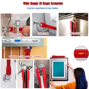 Faucet and Sink Installer Tool,8 in 1 Faucet and Sink Installer Multi Tool,Multi-Purpose Plumbing Tool Multifunctional Repair Installation Hand Tools For Toilet Bowl/Sink/Kitchen（One-way Red）