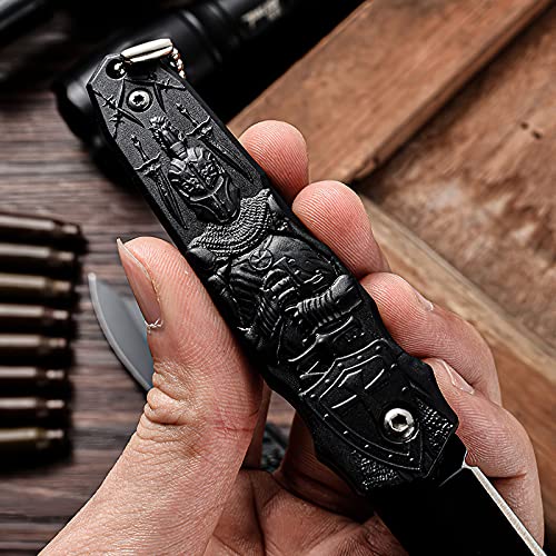 NC Folding Knife Black Stainless Steel Blade Black Handle, Tactical, EDC,Camping,Outdoor,Daily application，Pocket Knife