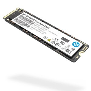 HP EX900 Plus 512GB NVMe PCIe M.2 Interface SSD, GEN 3 x 4, 8 Gb/s, 2280 3D NAND PC Internal Solid State Hard Drive Up to 3200 MB/s - 35M33AA#ABA