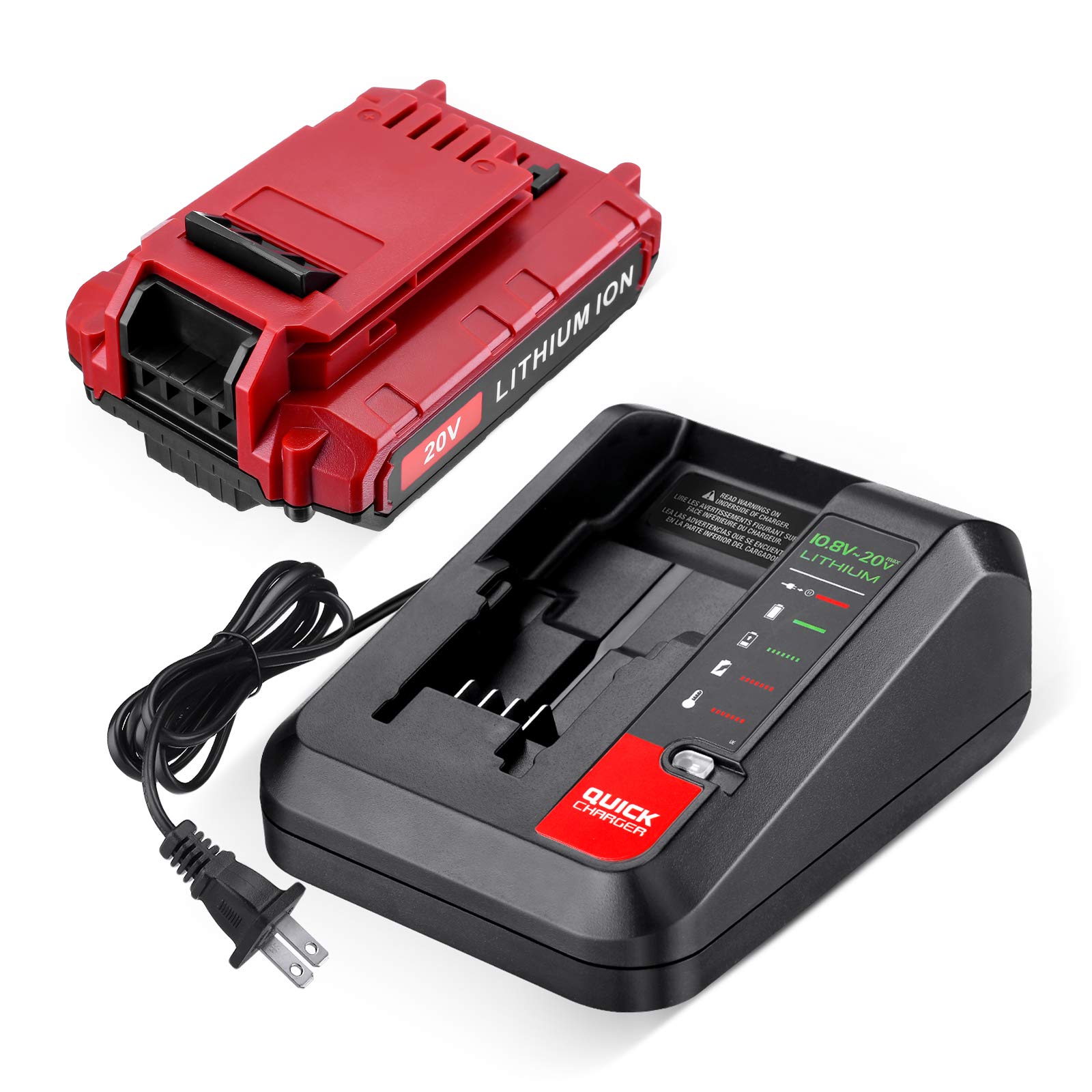 3.0Ah PCC685L Lithium Ion Battery Compatible with Porter Cable 20V Battery with Charger for PCC685L PCC680L PCC682L PCC685LP PCC692L PCC681L Cordless Power Tools Battery