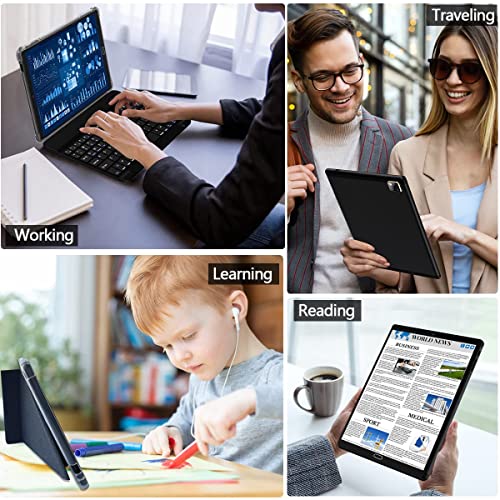 Tablet 10 Inch Android 11.0 Tablet with Keyboard, Dual 2.4+5G WiFi Tablets 64GB Storage 128GB Expandable, 4G RAM 6000mAh Battery Google Certified Tablet Include Keyboard Mouse Case Stylus