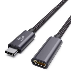 faracent type c extension cable, (10ft/3m) usb 3.1 (5gbps) male to female extender braided data cord for iphone 15, galaxy tab s22/ s21, 2022 macbook m2/ macbook pro, ipad pro, surface and more