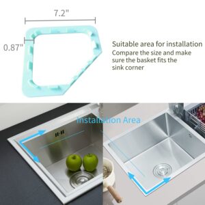 Triangle Tri-Holder Filter,Filter with 200 pcs Sink Strainer Bag Multipurpose RV WashBasin Garbage for Kitchen Food Waste Leftover Garbage