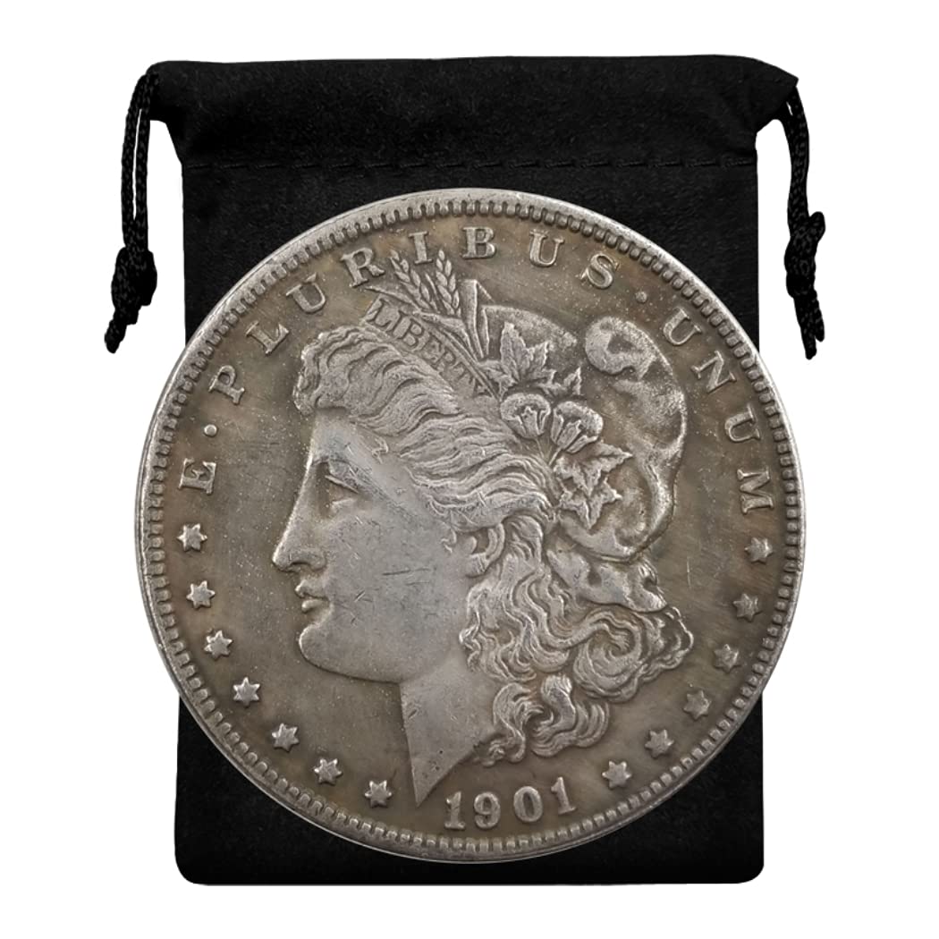 Kocreat Copy 1901-Morgan Dollar Plating Silver Coin-Replica U.S Old Original Pre Morgan Souvenir Coin Hobo Coin Lucky Coin Hobby Collection