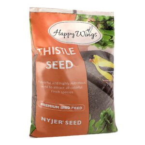 Happy Wings Nyjer/Thistle Seeds Wild Bird Food - 10 Pounds I No Grow Seed I Bird Seed for Wild Birds