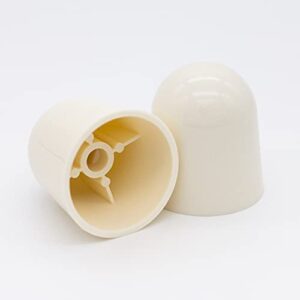stinky john's tall toilet bolt caps - universal fit with a round top - almond colored caps - 2 count (1 package)