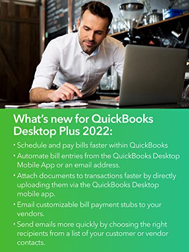 QuickBooks Desktop Pro Plus 2022 Accounting Software for Small Business 1-Year Subscription with Shortcut Guide [PC Disc]