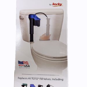 Genuine Toto USA Made Korky 528GT Blue Universal Toilet Fill Valve Replacement Assembly Kit Parts,Replace TSU99A.X and All other Toto Toilets (1)