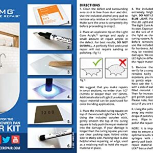 HIMG Bathtub & Shower Pan Repair Kit, Compatible with Kohler White