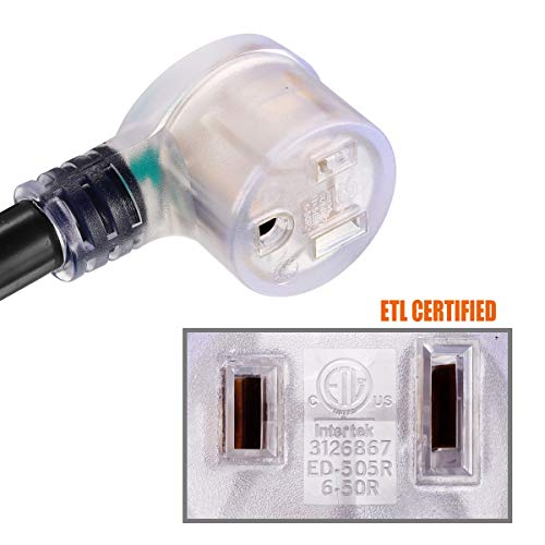 Miady 6-50 Extension Cord 25 FT and 6-50/6-30 Plug