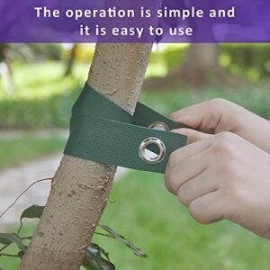 Tree Straps for Staking, 8 PCS Tree Support Straps for Newly Planted Saplings and Hurricane Protection, Tree Straightening Ties Green