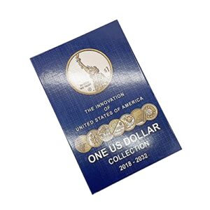 ewind 2020 hardcover with foam inner coin collection album for usa coins (innovation dollar), 253mm x 354mm x 21mm