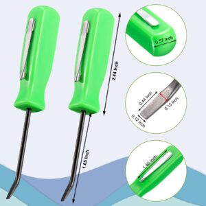 6 Pieces Mini Pocket Pry Bar Green Pocket Pry Bar with Clip Mini Pry Bar Set 4.5 Inch Length Mini Pry Bar Tool for Home Office Car Repair Gadgets Mechanics Electricians Technicians (Green)