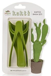 generic mini garden hand transplanting succulent cacti cactus tools miniature planting, set for fairy garden, potting, houseplant, bonsai tools, bonsai kit, shovel, fork, green