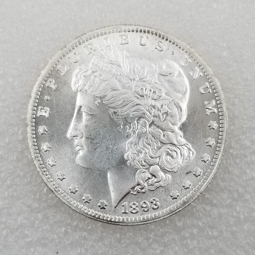 Kocreat Copy 1893-S-Morgan Dollar Plating Silver Coin-Replica U.S Old Original Pre Morgan Souvenir Coin Hobo Coin Lucky Coin Hobby Collection