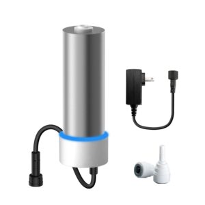 waterdrop led uv͎ ultrąviolët water filter for under sink water filter system and reverse osmosis system, reduce up to 99.9% of baçtёria, mercury-free, fcc certified, stainless steel, 50 year life tim