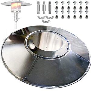 patio heat reflector shield replacement parts reflector shield top ​acssories for outdoor heaters dome 31.5in round (3-hole mount) removable universal fit patio heaters shield (reflector shield)