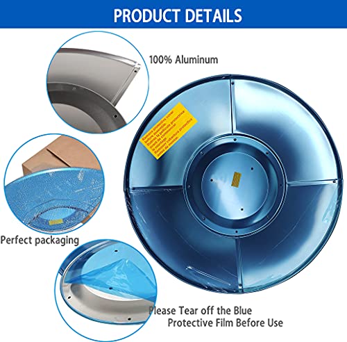 Patio Heat Reflector Shield Replacement Parts Reflector Shield Top ​Acssories for Outdoor Heaters Dome 31.5In Round (3-Hole Mount) Removable Universal Fit Patio Heaters Shield (Reflector Shield)