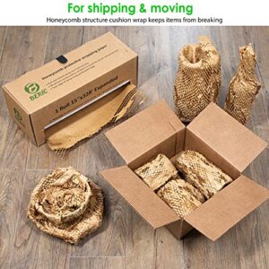 Beric Honeycomb Paper Cushioning Wrap - Packing - Shipping Supplies - Packing Paper - Boxes For Packaging - Alternative To Bubble Wrap Roll - Packing Paper For Moving - 15" X 328'