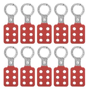 sonew 10pcs lockout tagout hasp, safety aluminium insulation padlock hasp for multiple management, insulated lock hasp with 6 holes interlock, 1in inside jaw diameter