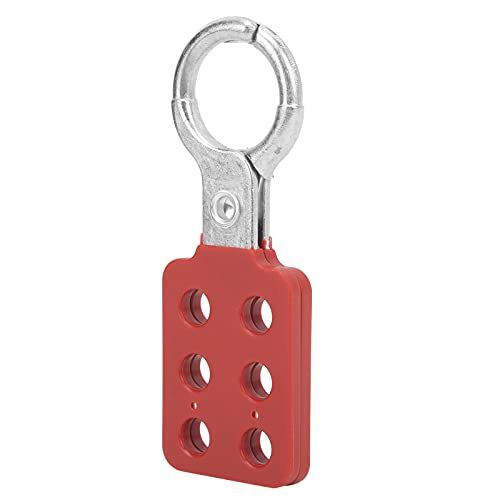 Sonew 10pcs Lockout Tagout Hasp, Safety Aluminium Insulation Padlock Hasp for Multiple Management, Insulated Lock Hasp with 6 Holes Interlock, 1in Inside Jaw Diameter