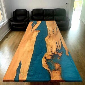 Epoxy Table, Live Edge Wooden Table, Epoxy Resin River Table, Natural Wood, Dining Table, Natural Epoxy Table, Resin Table, Wood Epoxy Dining Table Top