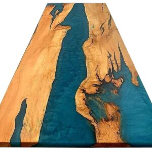 Epoxy Table, Live Edge Wooden Table, Natural Wood,Dining Table, Natural Epoxy Table, Resin Table, Epoxy Resin River Table