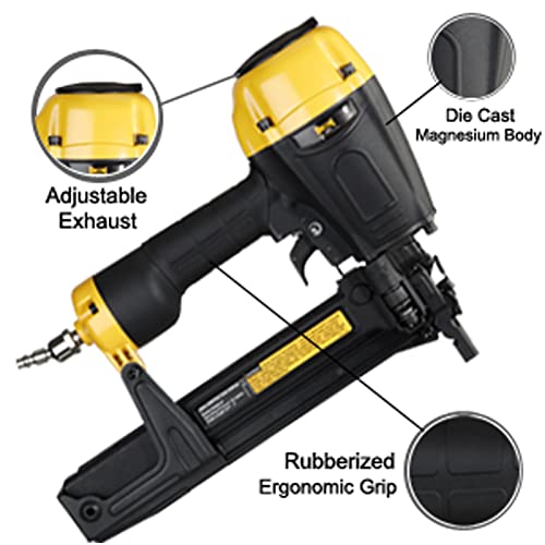 HBT HBN851P 16GA Pneumatic Construction Stapler, 7/16-Inch Medium Crown Stapler Accepts 3/4" to 2" Staples