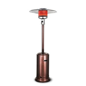 gasland patio heaters for outdoor use, 46,000 btu portable propane yard heater with anti-tilt and flame-out protection system, 87 inches, etl certification, bronze