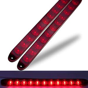 Donepart LED Red Trailer Light Bar, 15 inch Brake Tail Marker Turn Signal Identification Combo Lights, IP67 Waterproof Fit For Utility Trailer Truck Marine (2 Pack)