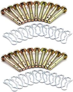 gpartsden set of 20 738-04124 shear pins and 714-04040 cotter pins kit replacement for troy bilt 738-04124a mtd snowblowers