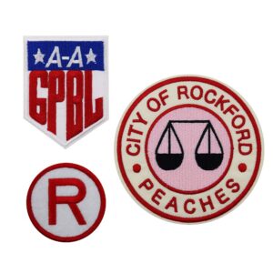 city of rockford embroidered iron on patches a league of their own costume