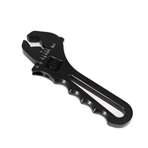 dokili 3an-16an adjustable fitting wrench lightweight black aluminum tool spanner for an hose fitting adapters end