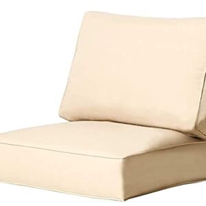 Creative Living 24x24 Outdoor Deep Seating Patio Replacement Cushions, 3 Count (Pack of 1), Beige