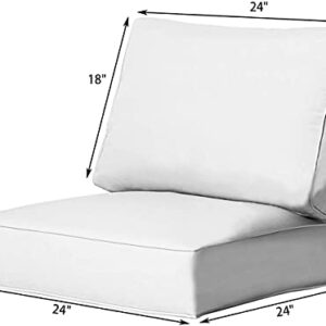 Creative Living 24x24 Outdoor Deep Seating Patio Replacement Cushions, 3 Count (Pack of 1), Beige