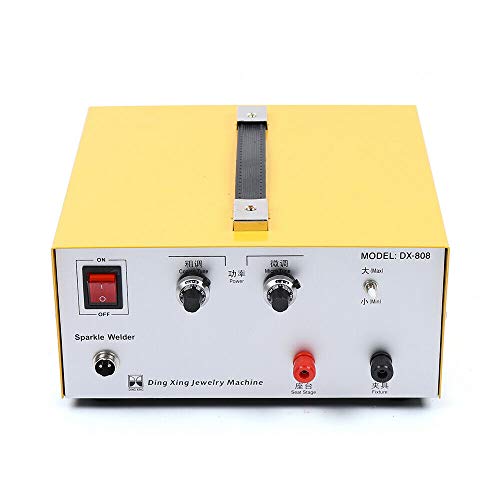 Jewelry Welding Machine Electric Pulse Sparking Spot Welder Jewelry Tool 80A,Suitable for Fast Welding of Platinum, Gold, Silver and Steel