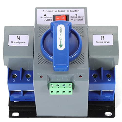 Dual Power Automatic Transfer Switch,CNCEST Generator Transfer Switch,Dual Power Automatic Transfer Switch 50HZ/60HZ 2P 63A Dual Power Generator Changeover Switch 110V