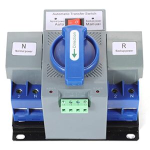 Dual Power Automatic Transfer Switch,CNCEST Generator Transfer Switch,Dual Power Automatic Transfer Switch 50HZ/60HZ 2P 63A Dual Power Generator Changeover Switch 110V